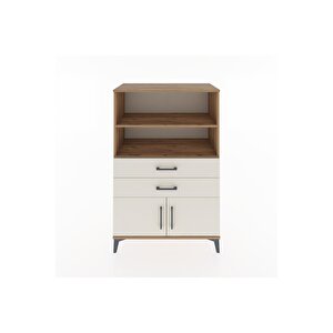 Hyperion Dolap 2 Raflı 2 Çekmeceli 2 Kapaklı 88x44x134 Çam-aytaşı