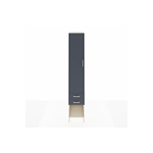 Hyperion Dolap 3 Raflı 2 Çekmeceli Tek Askılı 44x44x243 Aytaşı-antrasit