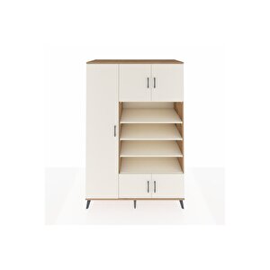 Kronos Dolap 10 Raflı 5 Kapaklı 132x59x195 Çam-aytaşı/aytaşı