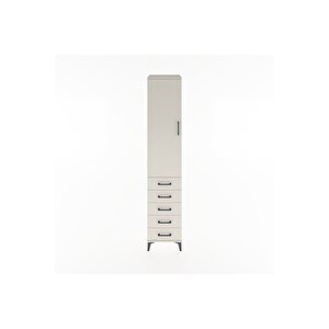 Hyperion Dolap 3 Raflı 5 Çekmeceli Tek Kapaklı 44x44x221 Aytaşı-aytaşı