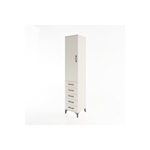 Hyperion Dolap 3 Raflı 5 Çekmeceli Tek Kapaklı 44x44x221 Aytaşı-aytaşı