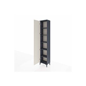 Arges Dolap 5 Raflı Tek Kapaklı 44x30x221 Antrasit-aytaşı