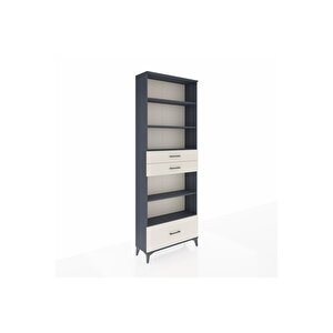 Arges Dolap 5 Raflı 3 Çekmeceli 88x30x243 Antrasit-aytaşı