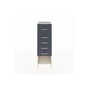 Kronos Dolap 5 Çekmeceli 44x59x134 Aytaşı-antrasit