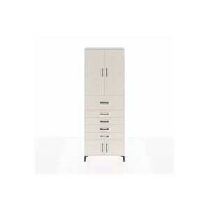 Arges Dolap 3 Raflı 5 Çekmeceli 4 Kapaklı 88x30x243 Aytaşı-aytaşı