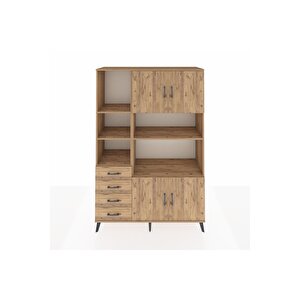 Hyperion Gardrop 8 Raflı 4 Çekmeceli 4 Kapaklı 132x44x195 Çam-çam