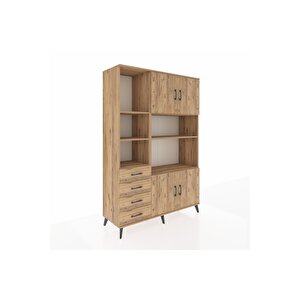 Hyperion Gardrop 8 Raflı 4 Çekmeceli 4 Kapaklı 132x44x195 Çam-çam