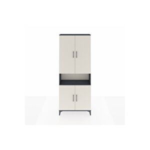 Arges Dolap 5 Raflı 4 Kapaklı 88x30x221 Antrasit-aytaşı