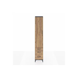 Hyperion Dolap 3 Raflı 3 Çekmeceli Tek Askılı 44x44x243 Antrasit-çam
