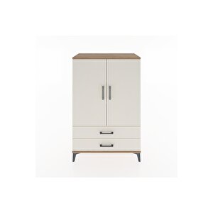 Hyperion Dolap 3 Raflı 2 Çekmeceli 2 Kapaklı 88x44x134 Çam-aytaşı