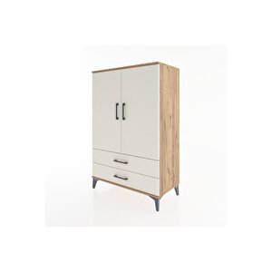 Hyperion Dolap 3 Raflı 2 Çekmeceli 2 Kapaklı 88x44x134 Çam-aytaşı