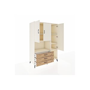 Kronos Dolap 6 Raflı 3 Çekmeceli 3 Kapaklı 132x59x195 Aytaşı-aytaşı/çam