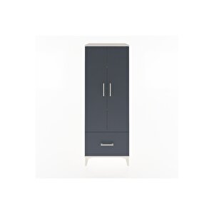 Hyperion Dolap 4 Raflı Tek Çekmeceli 2 Kapaklı 60x44x163 Aytaşı-antrasit