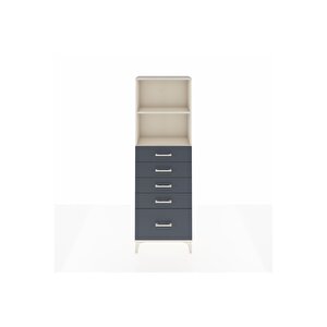 Arges Dolap 2 Raflı 5 Çekmeceli 60x30x182 Aytaşı-antrasit