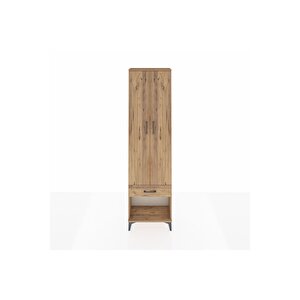 Arges Dolap 4 Raflı Tek Çekmeceli 2 Kapaklı 60x30x221 Çam-çam