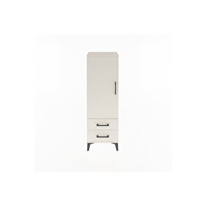 Arges Dolap 3 Raflı 2 Çekmeceli Tek Kapaklı 44x30x134 Aytaşı-aytaşı