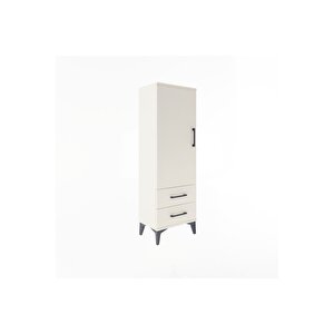 Arges Dolap 3 Raflı 2 Çekmeceli Tek Kapaklı 44x30x134 Aytaşı-aytaşı