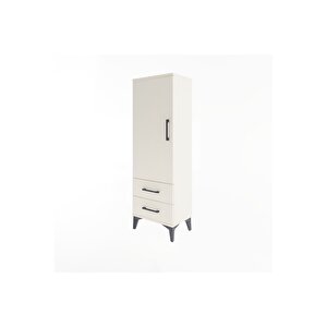 Arges Dolap 3 Raflı 2 Çekmeceli Tek Kapaklı 44x30x134 Aytaşı-aytaşı