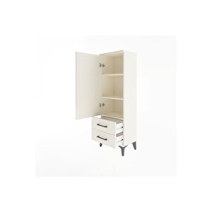 Arges Dolap 3 Raflı 2 Çekmeceli Tek Kapaklı 44x30x134 Aytaşı-aytaşı