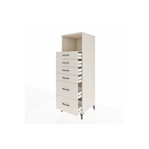 Kronos Dolap Tek Raflı 6 Çekmeceli 60x59x182 Aytaşı-aytaşı
