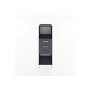Hyperion Dolap Tek Raflı 3 Çekmeceli 44x44x134 Antrasit-antrasit