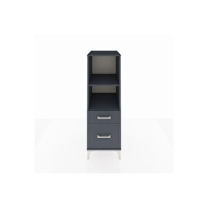 Kronos Dolap 2 Raflı 2 Çekmeceli 44x59x134 Antrasit-antrasit