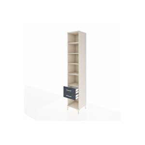 Hyperion Dolap 5 Raflı 2 Çekmeceli 44x44x243 Aytaşı-antrasit
