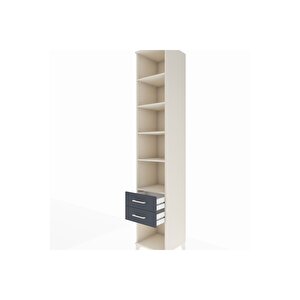 Hyperion Dolap 5 Raflı 2 Çekmeceli 44x44x243 Aytaşı-antrasit