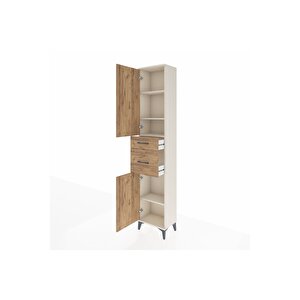 Arges Dolap 4 Raflı 2 Çekmeceli 2 Kapaklı 44x30x221 Aytaşı-çam