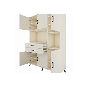 Hyperion Gardrop 9 Raflı 2 Çekmeceli 6 Kapaklı 132x44x195 Aytaşı-aytaşı