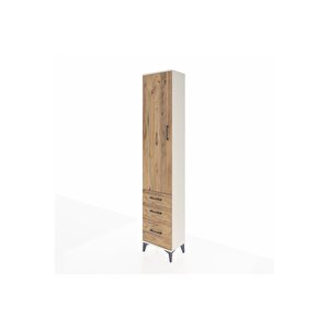 Arges Dolap 4 Raflı 3 Çekmeceli Tek Kapaklı 44x30x221 Aytaşı-çam