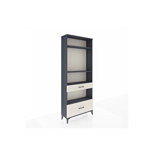 Arges Dolap 4 Raflı 2 Çekmeceli 88x30x221 Antrasit-aytaşı