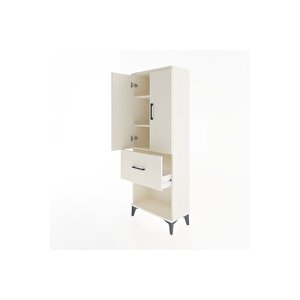 Arges Dolap 3 Raflı Tek Çekmeceli 2 Kapaklı 60x30x163 Aytaşı-aytaşı