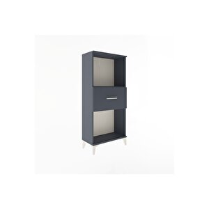 Arges Dolap Tek Raflı Tek Çekmeceli 60x30x134 Antrasit-antrasit