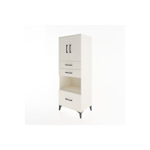 Hyperion Dolap 3 Raflı 3 Çekmeceli 2 Kapaklı 60x44x163 Aytaşı-aytaşı