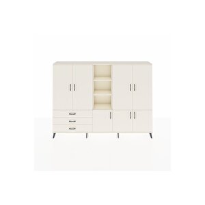 Arges Dolap 11 Raflı 3 Çekmeceli 7 Kapaklı 220x30x163 Aytaşı-aytaşı