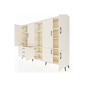 Arges Dolap 11 Raflı 3 Çekmeceli 7 Kapaklı 220x30x163 Aytaşı-aytaşı