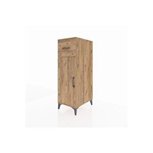 Kronos Dolap 2 Raflı Tek Çekmeceli Tek Kapaklı 44x59x134 Çam-çam