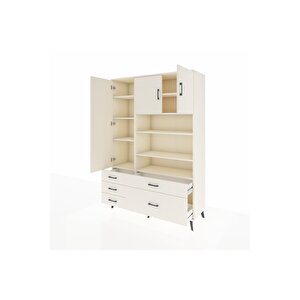 Hyperion Gardrop 9 Raflı 5 Çekmeceli 3 Kapaklı 132x44x195 Aytaşı-aytaşı