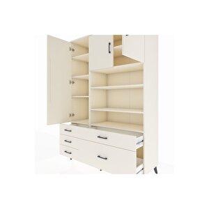 Hyperion Gardrop 9 Raflı 5 Çekmeceli 3 Kapaklı 132x44x195 Aytaşı-aytaşı