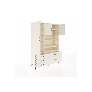 Hyperion Gardrop 9 Raflı 5 Çekmeceli 3 Kapaklı 132x44x195 Aytaşı-aytaşı