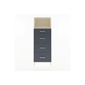 Hyperion Dolap Tek Raflı 4 Çekmeceli 60x44x163 Aytaşı-antrasit