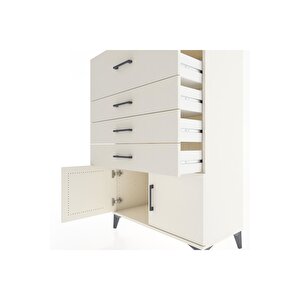 Hyperion Dolap 4 Çekmeceli 2 Kapaklı 88x44x134 Aytaşı-aytaşı