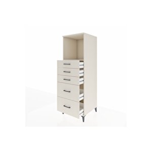 Kronos Dolap Tek Raflı 5 Çekmeceli 60x59x182 Aytaşı-aytaşı