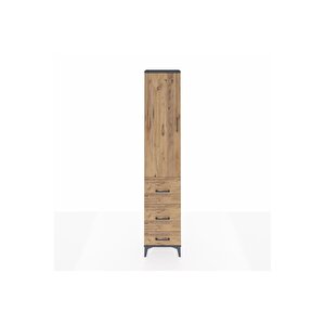 Arges Dolap 2 Raflı 3 Çekmeceli Tek Askılı 44x30x221 Antrasit-çam