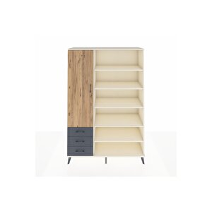 Hyperion Dolap 9 Raflı 3 Çekmeceli 3 Kapaklı 132x44x195 Aytaşı-çam/antrasit