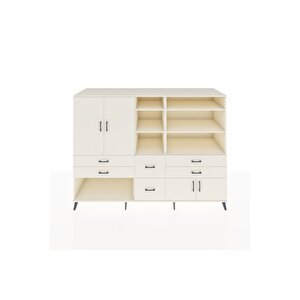 Kronos Dolap 10 Raflı 6 Çekmeceli 4 Kapaklı 220x59x163 Aytaşı-aytaşı