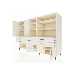Kronos Dolap 10 Raflı 6 Çekmeceli 4 Kapaklı 220x59x163 Aytaşı-aytaşı