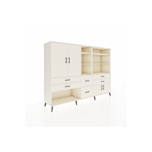 Hyperion Dolap 10 Raflı 6 Çekmeceli 4 Kapaklı 220x44x163 Aytaşı-aytaşı