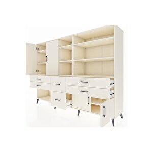 Hyperion Dolap 10 Raflı 6 Çekmeceli 4 Kapaklı 220x44x163 Aytaşı-aytaşı